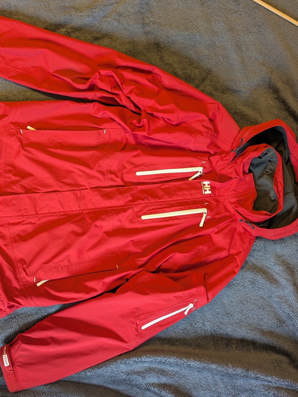 Helly Hansen Red Waterproof Hooded Shell Jacket